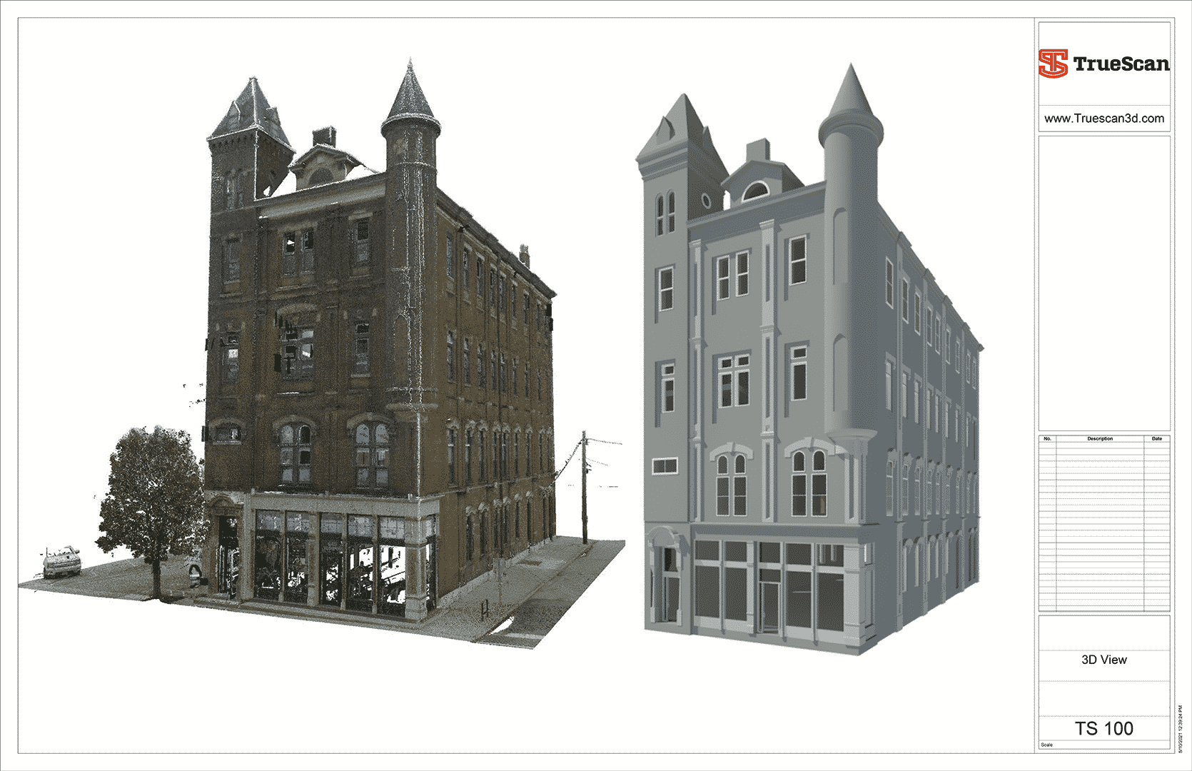 as-built plan, 3D model